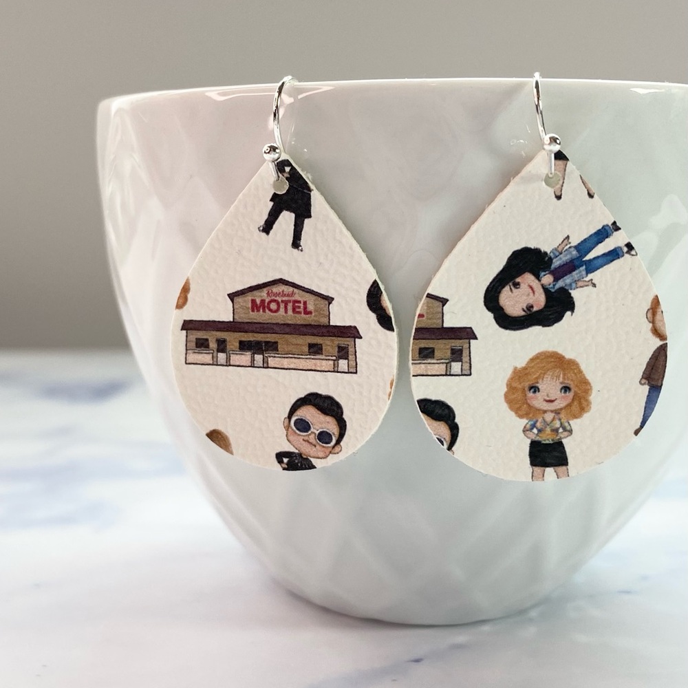 Schitt’s Creek vegan leather earrings, set 3 of 3